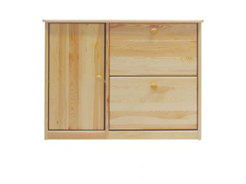 Shoe cabinet 013 solid pine wood natural - Measurements 80 x 90 x 29 cm (H x W x D)