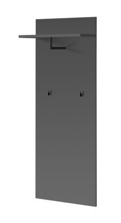 Wardrobe with storage option Ringerike 11, color: anthracite - Dimensions: 157 x 60 x 28 cm (H x W x D), with two hooks