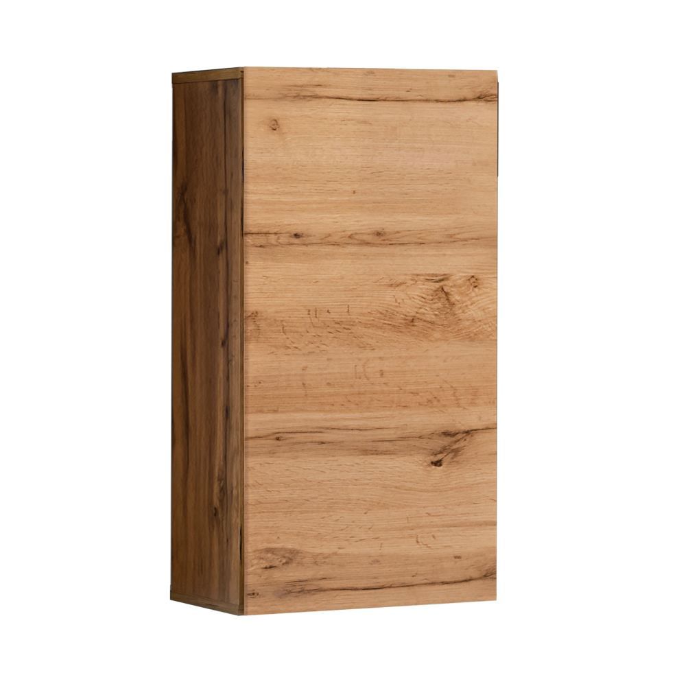 Modern wall cabinet Möllen 04, color: oak Wotan - Dimensions: 60 x 30 x 25 cm (H x W x D), with two compartments