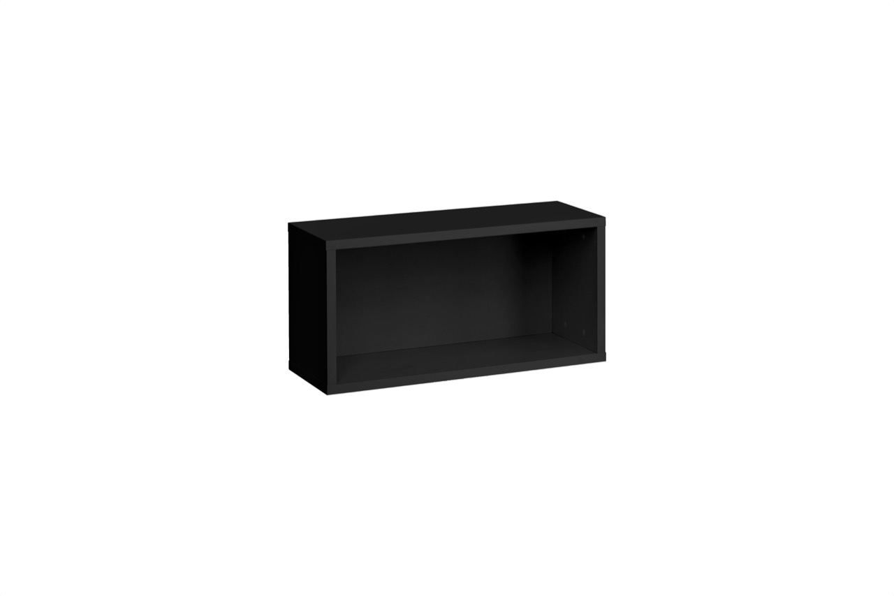 Rectangular wall shelf Trengereid 04, color: black - Dimensions: 35 x 70 x 25 cm (H x W x D)