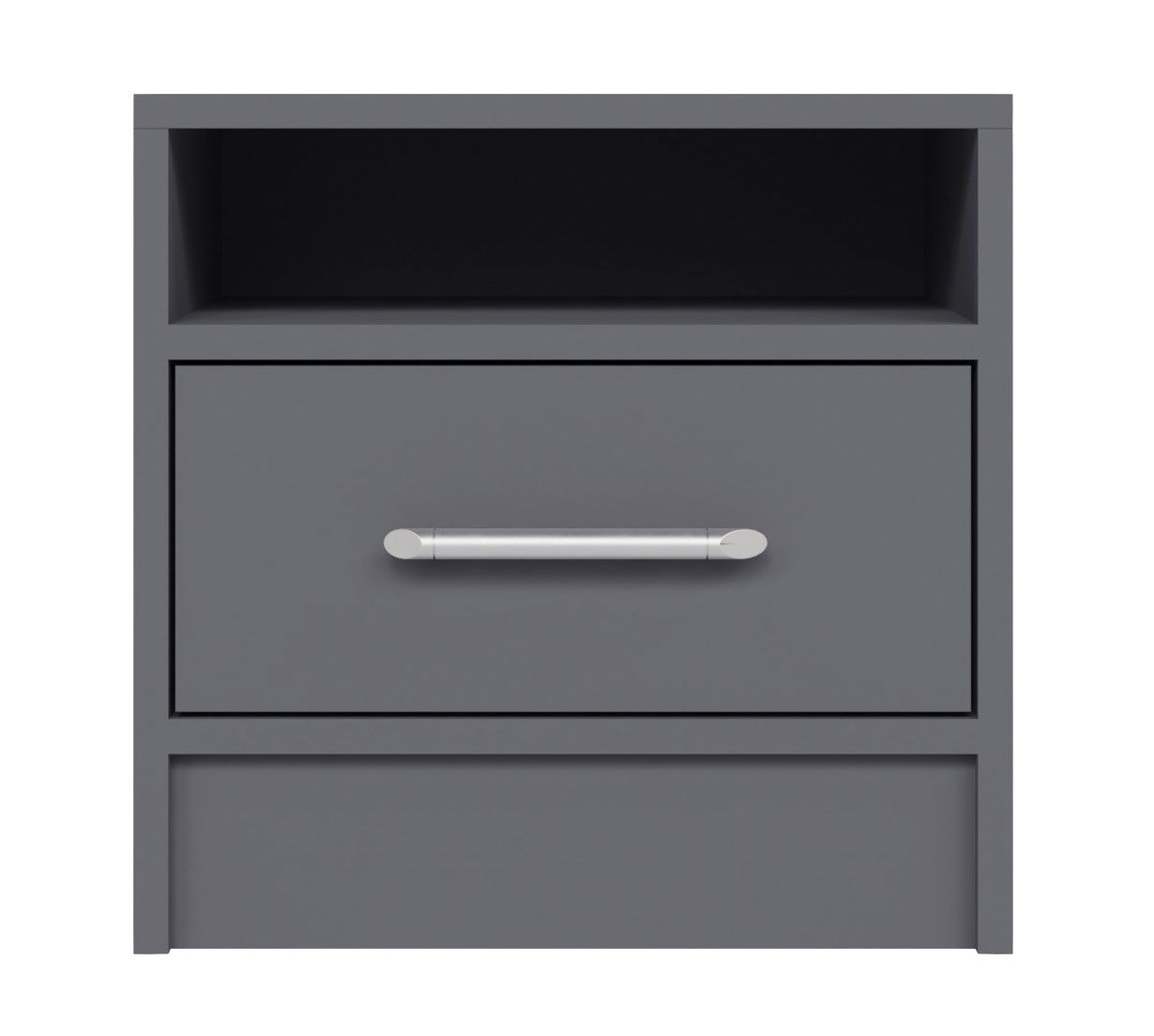 Nightstand with one drawer Hannut 51, color: anthracite - Dimensions: 40 x 40 x 35 cm (H x W x D)