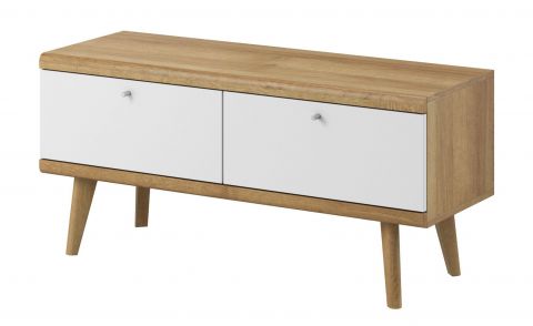 TV base cabinet Maryhill 03, Colour: Oak Riviera / White - Measurements: 50 x 107 x 40 cm (H x W x D)