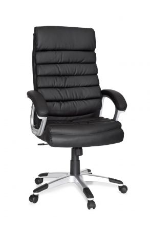 Apolo 02 office chair, color: black, extra high and generously upholstered backrest