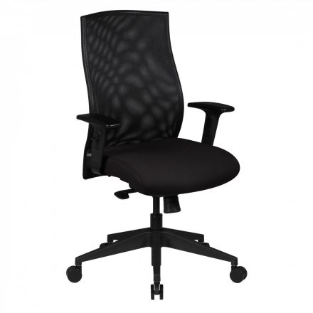 Comfortable office chair Apolo 58, color: black, with extra thick upholstered seat