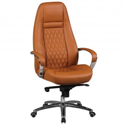 Ergonomic executive chair Apolo 68, color: black / chrome, with lush upholstery