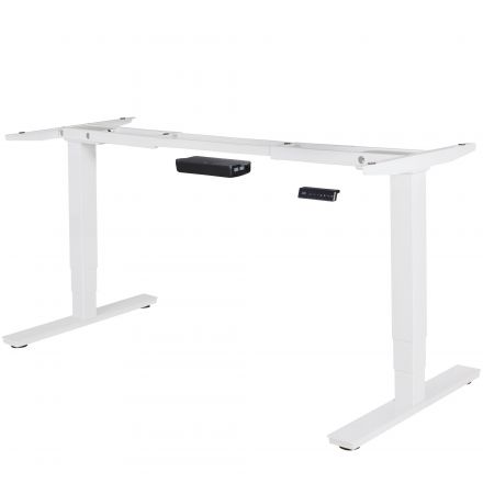 Electrically height-adjustable table frame Apolo 139, color: white, with display and memory function - Dimensions: 63 - 128 x 70 x 105 cm (H x W x D)
