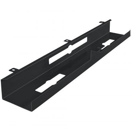 Desk cable duct, color: black, for electrically height-adjustable desk frame