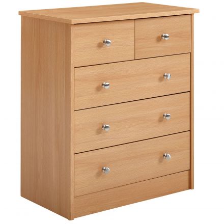 Versatile chest of drawers, color: beech - Dimensions: 70 x 60 x 35 cm (H x W x D), with 5 drawers