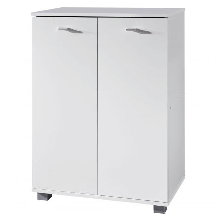 Shoe cabinet with 4 storage compartments, color: white - Dimensions: 90 x 60 x 35 cm (H x W x D), for approx. 12 pairs of shoes
