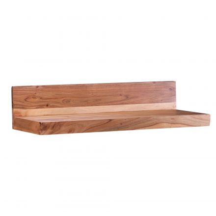 Wall shelf Handmade from solid acacia wood, color: acacia - Dimensions: 17 x 80 x 23 cm (H x W x D), with unique grain