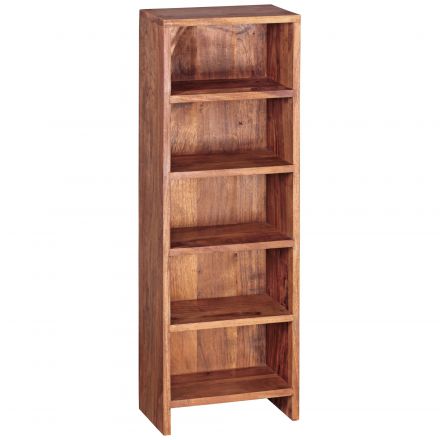 CD shelf made of Sheesham solid wood, color: Sheesham - Dimensions: 90 x 30 x 17 cm (H x W x D), suitable for approx. 100 CDs
