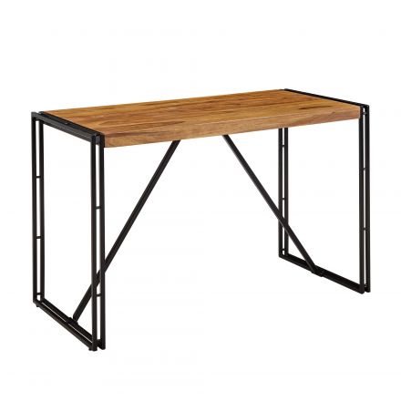 Desk made of Sheesham solid wood, color: Sheesham - Dimensions: 77 x 120 x 60 cm (H x W x D)