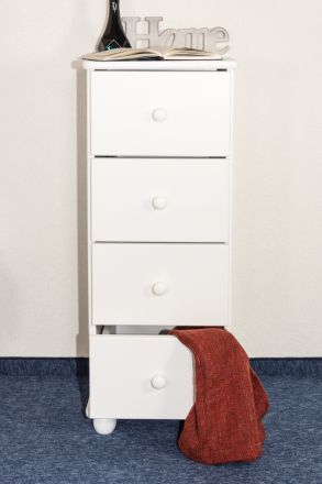 Chest of drawers pine solid wood White Junco 146 – Dimensions: 100 x 40 x 42 cm (H x W x D)