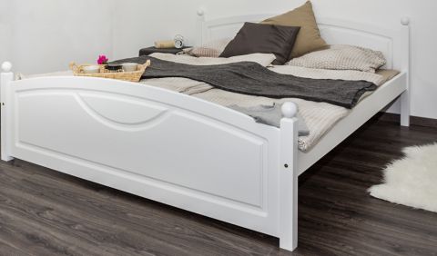 Youth bed solid pine wood white 81, incl. Slat base – 160 x 200 cm (W x L) 