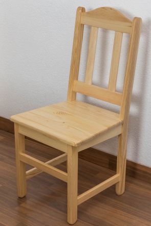 Chair solid, natural pine wood Junco 247- Dimensions 95 x 44 x 46 cm