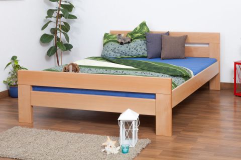 Youth bed "Easy Premium Line" K6, solid beech wood, clearly varnished - 160 x 200 cm
