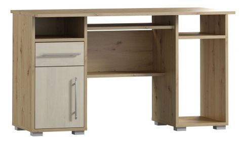 Desk Curug 05, Colour: Oak / Light beech - Measurements: 76 x 124 x 60 cm (H x W x D)