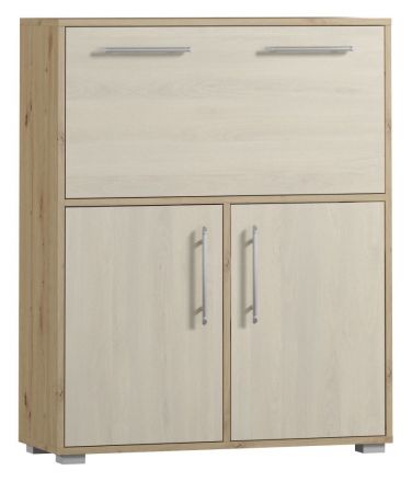 Chest of drawers Curug 11, Colour: Oak / Light beech - Measurements: 113 x 90 x 34 cm (H x W x D)