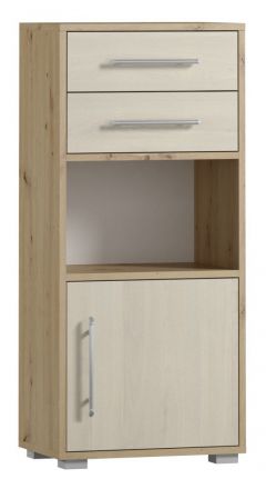 Chest of drawers Curug 01, Colour: Oak / Light beech - Measurements: 113 x 50 x 34 cm (H x W x D)
