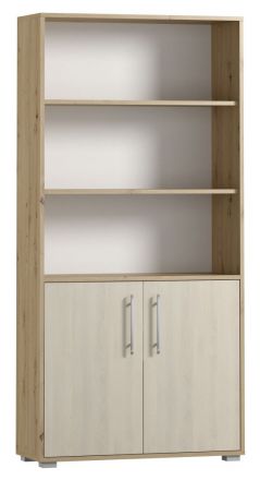Shelf Curug 18, Colour: Oak / Light beech - Measurements: 188 x 90 x 34 cm (H x W x D)