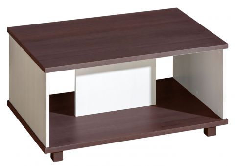 Children's room - Coffee table Hermann 11, Colour: White Bleached / Brown, solid wood - 110 x 70 x 56 cm (W x D x H)