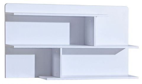 Children's room - Suspended rack / Wall shelf Alard 12, Colour: White - Measurements: 60 x 110 x 20 cm (h x w x d)