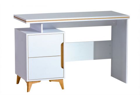 Desk Amanto 12, Colour: White / Ash - Measurements: 79 x 120 x 52 cm (H x W x D)