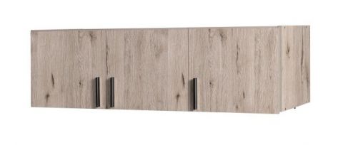 Top unit for Hinged door cabinet / Wardrobe Tripoli 02, Colour: Oak - Measurements: 40 x 136 x 54 cm (H x W x D)