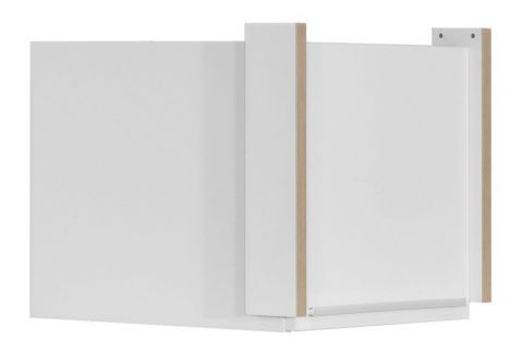 Top for Hinged door cabinet / Closet Cerdanyola, single door, Colour: Oak / White - Measurements: 45 x 53 x 56 cm (H x W x D).