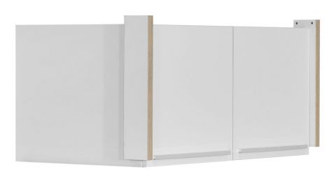 Attachment for Hinged door cabinet / Closet Cerdanyola, two doors, Colour: Oak / White - Measurements: 45 x 100 x 56 cm (H x W x D).