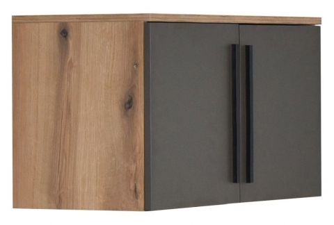Attachment for Hinged door cabinet / Closet Burgos 01, Colour: Oak / Grey - 45 x 80 x 38 cm (H x W x D)