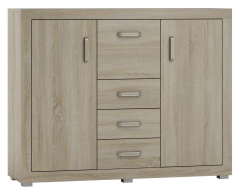 Chest of drawers Lorengau 21, colour: Sonoma oak - Measurements: 109 x 138 x 40 cm (H x W x D)
