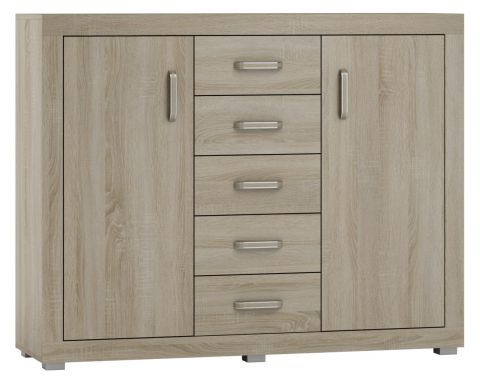 Chest of drawers Lorengau 22, colour: Sonoma oak - Measurements: 109 x 138 x 40 cm (H x W x D)