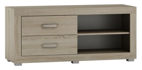 TV base cabinet Lorengau 14, colour: Sonoma oak - Measurements: 53 x 120 x 42 cm (H x W x D)
