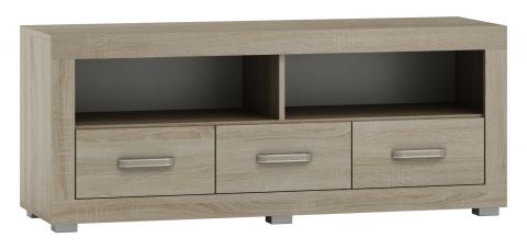 TV base cabinet Lorengau 16, colour: Sonoma oak - Measurements: 53 x 130 x 42 cm (H x W x D)