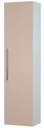 Bathroom - High Cabinet Bijapur 27, Colour: beige glossy - 138 x 35 x 25 cm (h x w x d)