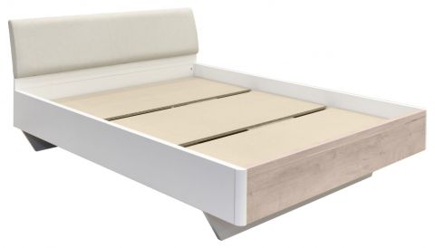Double bed Cerdanyola 14, Colour: Oak / White - Lying area: 160 x 200 cm (w x l)