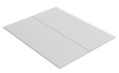 Floor panel for double bed, 2-pieces, Colour: White - Measurements: 82.20 x 204 cm (W x L).