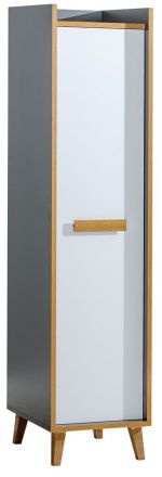 Caranx 2 Cabinet, Colour: White / Oak / Anthracite - Measurements: 195 x 47 x 55 cm (H x W x D)