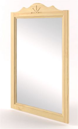 Mirror solid pine wood, Natural Turakos 124 - Measurements 116 x 56 cm
