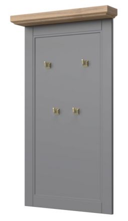 Wardrobe Lotofaga 01, Colour: Grey / Walnut - 115 x 170 x 46 cm (H x W x D)