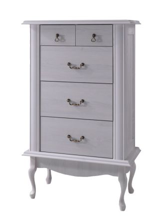Chest of drawers Bignona 12, Colour: Pine White - 125 x 75 x 47 cm (H x W x D)