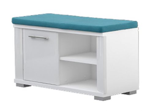 Bench with storage space Sili 04, Colour: White - Dimensions: 45 x 80 x 36 cm (H x W x D)