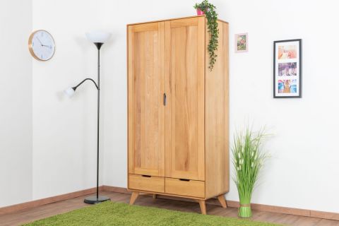 Hinged door closet / closet Timaru 19 solid beech oiled - Measurements: 180 x 90 x 45 cm (H x W x D)