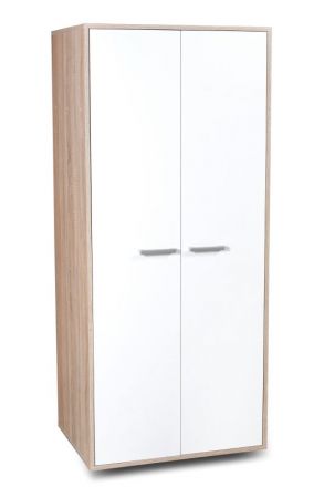 Hinged door cabinet / Wardrobe Palpala 06, Colour: Oak Sonoma / White - 180 x 78 x 60 cm (h x w x d)