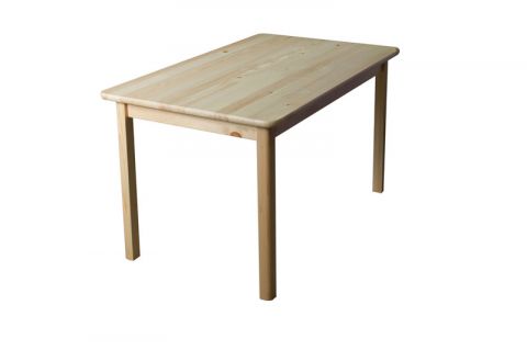 Dining Table 001, solid pine wood, clearly varnished - H75 x W80 x D50 cm