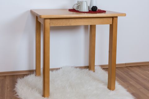 Table Pine Solid wood Alder color Junco 226A (angular) - 50 x 80 cm (W x D)