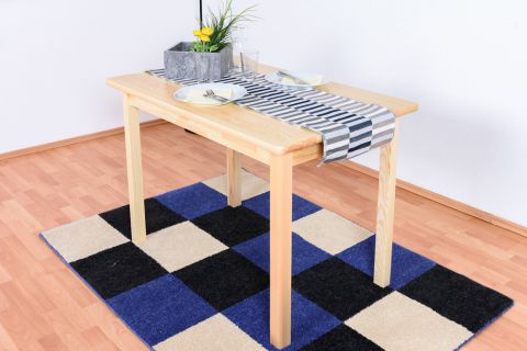 Dining Table Junco 228B, solid pine wood, clear finish - H75 x W70 x L110 cm