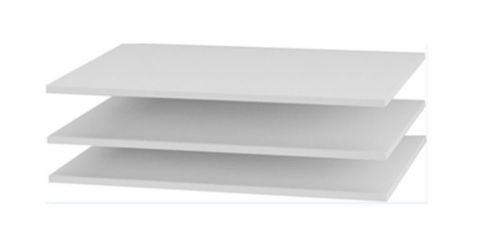 Shelves for Hinged door cabinet Nafplio, Colour: White- Measurements: 2 x 88 x 55 cm (H x W x D)
