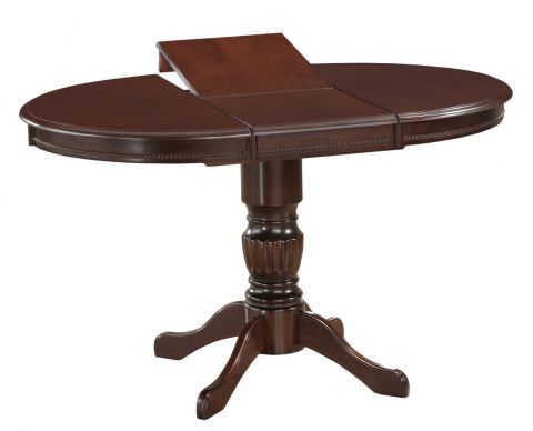 Dining table extensible Daures 129, Colour: Mahogany, part solid wood - Measurements: 90 - 125 x 90 cm (W x D)